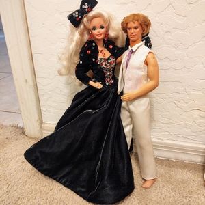 Holiday Barbie and Ken doll